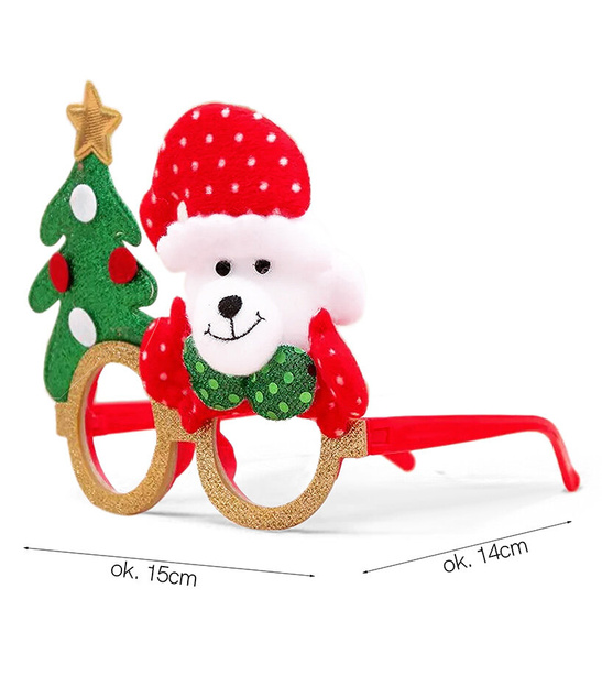 Okulary świąteczne z misiem