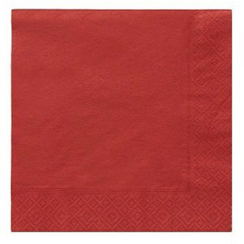 Serwetki 3 warstwowe czerwone- 20szt