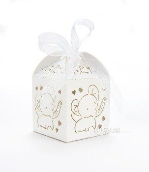 Pudełeczko Słonik - białe