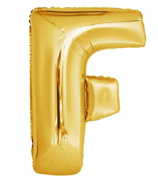 Balon foliowy 100cm - złota litera F