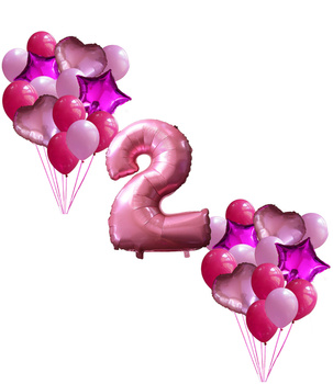 Zestaw balonów 2 urodziny - 29szt