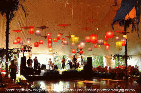 Lampion JAPOŃSKI czerwony - 20/35cm