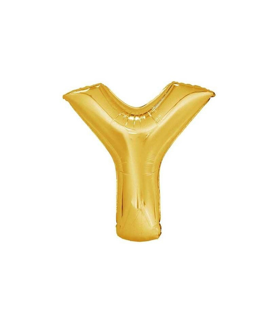 Balon foliowy 40cm - złota litera Y