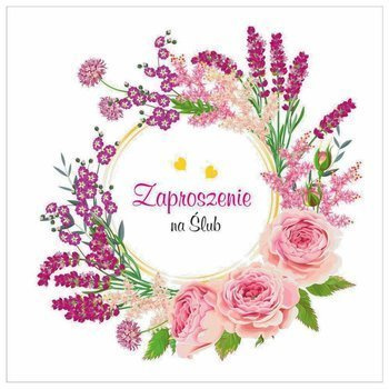 Zaproszenia ślubne - amarant - 10 szt.