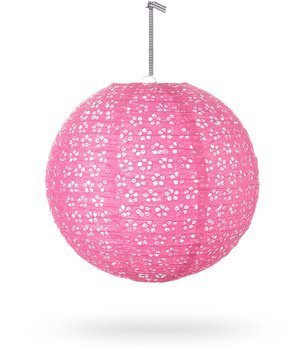 Lampion kula AŻUR 30cm - róż