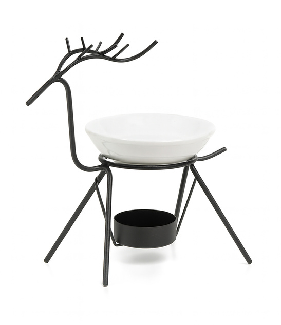 Podgrzewacz do olejku RENIFER z miseczką - czarny