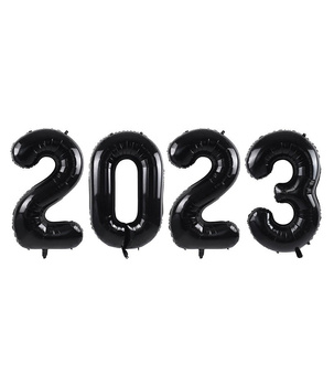 Zestaw balonów foliowych rok 2023 czarny ok. 100cm