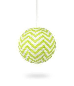 Lampion KULA papier ZYGZAK 30cm - zielony