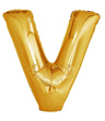 Balon foliowy 100cm - złota litera V