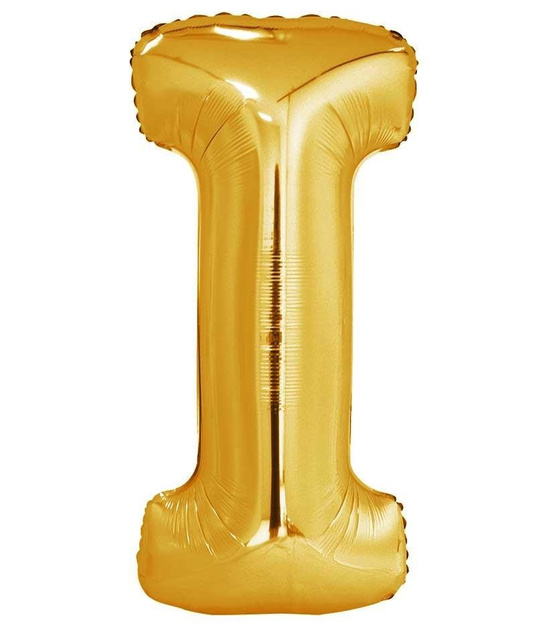 Balon foliowy 100cm - złota litera I
