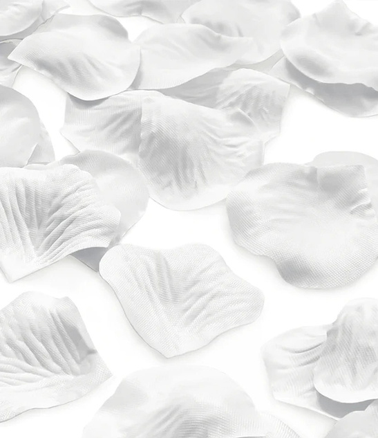 Tuba strzelająca konfetti 40 cm płatki róż białe, dekoracja na wesele