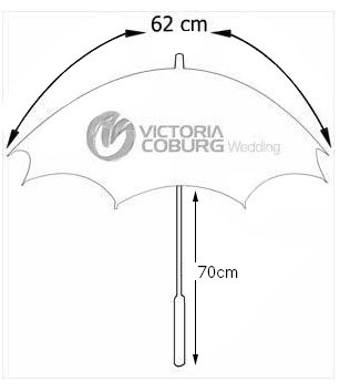 Koronkowa parasolka biała Long – elegancki dodatek na komunię i ślub