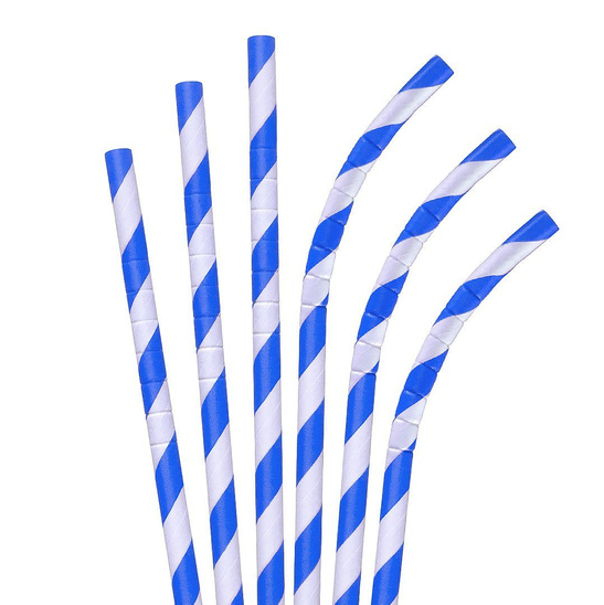 Rurki papierowe łamane 25szt. - niebieskie