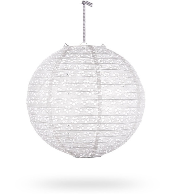 Lampion kula AŻUR 30cm - biały