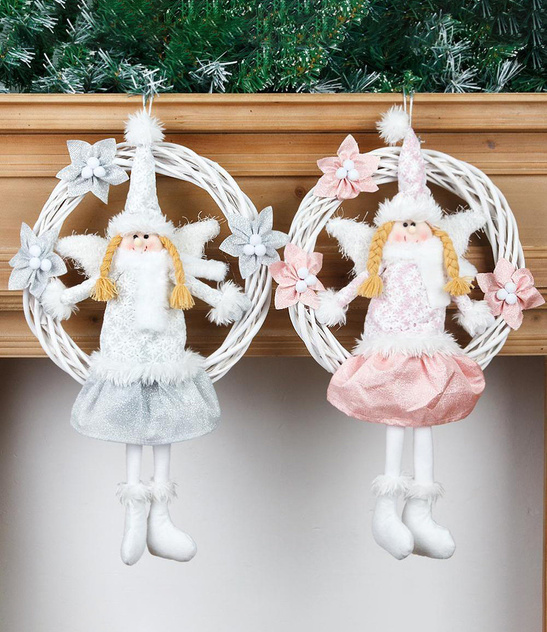 Wieniec ratanowy z aniołkiem DUŻY