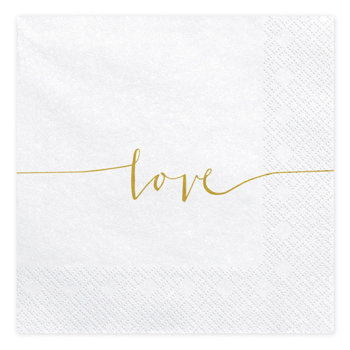 Serwetki z napisem LOVE - 20szt