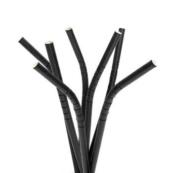 Rurki papierowe łamane  25szt. - czarne