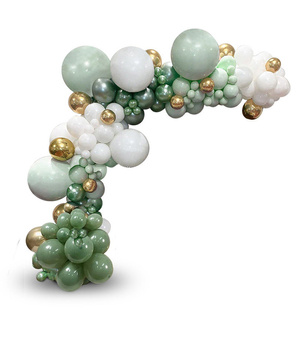 ZESTAW girlanda balonowa zielono złota 106szt