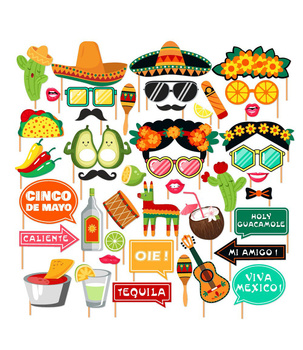 Gadżety do FOTOBUDKI MEXICAN - 45 szt