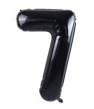 Balon foliowy 100cm - czarna cyfra 7
