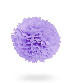 Pompon z bibuły 30cm - fioletowy jasny