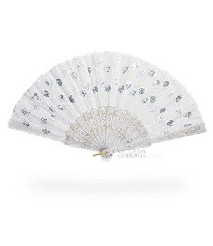 Wachlarz hiszpański CEKIN - biały
