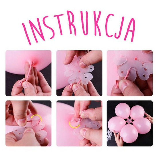 Klipsy do tworzenia rozet z balonów SINGLE 10szt.