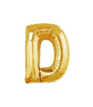 Balon foliowy 40cm - złota litera D