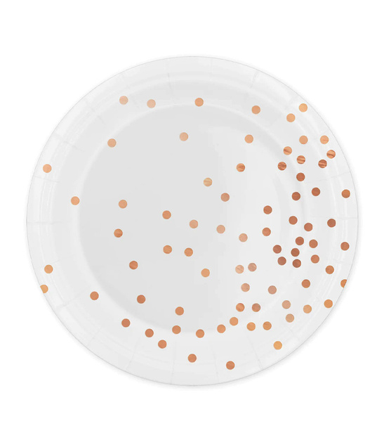 Talerzyki Papierowe „Wieczór Panieński” – 6 szt., 18 cm, pudrowy róż