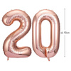 Zestaw urodzinowy ROSE GOLD 20 urodziny