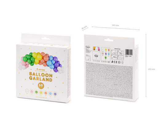 Girlanda balonowa TĘCZA - 60szt.