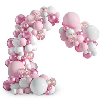 ZESTAW girlanda balonowa róż PINK 104szt