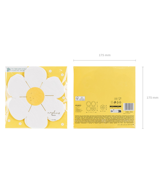 Serwetki papierowe stokrotki 12 szt – dekoracje stołu na przyjęcie