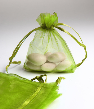 Woreczek z organzy 15x20cm - oliwkowy