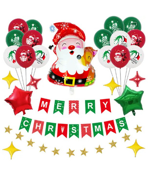 Zestaw ozdób świątecznych z Mikołajem