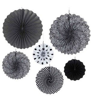 Rozety wiszące KOMPLET 6szt. - czarne