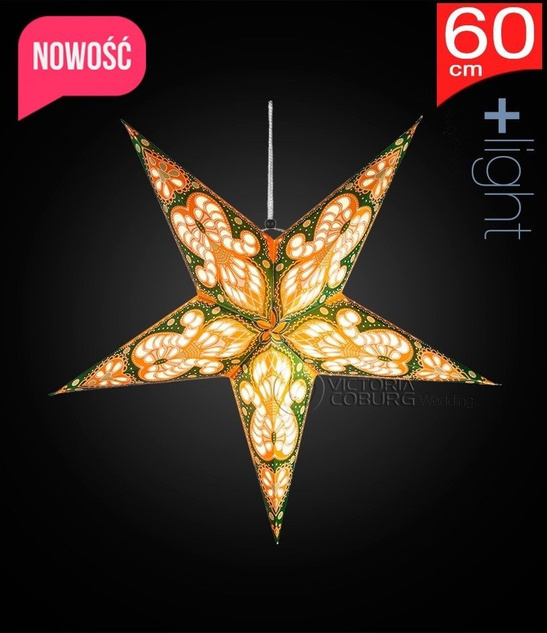 60 cm Zielony Ornament – Ozdoba Świąteczna Wisząca