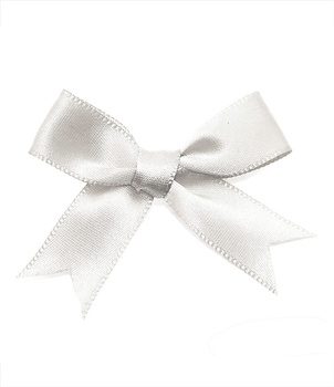 Kokardy Satynowe 8,5cm x 8,5cm BIAŁE - 50 sztuk