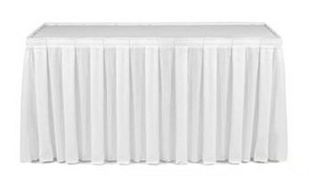 Falbana SATYNOWA 0,75x4m - BIAŁA - 1 szt.