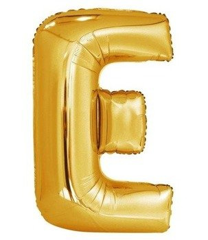 Balon foliowy 100cm - złota litera E
