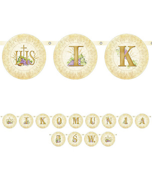 Girlanda Baner I Komunia Święta 200cm