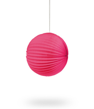 Lampion AKORDEON 20cm - fuksja