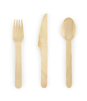  Sztućce drewniane NATURAL 18szt