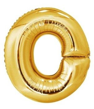 Balon foliowy 100cm - złota litera O