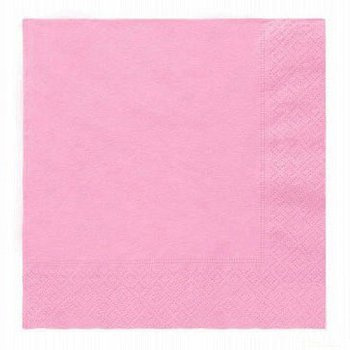 Serwetki 3 warstwowe różowe - 20szt