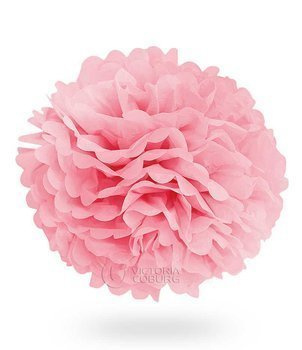Pompon z bibuły KULA 50cm - różowy