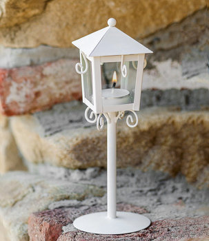 Biała latarnia dekoracyjna na tealight Stylowy akcent na każdą okazję