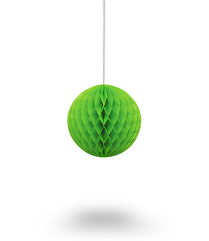 Lampion Kula Plaster Miodu 10 cm zielony – dekoracja wisząca 3D