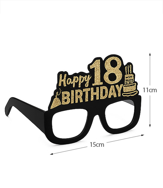 Okulary na 18 Urodziny Papierowe Zestaw 6 szt. - Gadżety Imprezowe