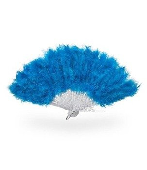 Wachlarz z Piór Marabuta Niebieski – Elegancki Dodatek na Ślub